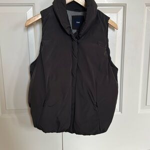 Grey puffer vest